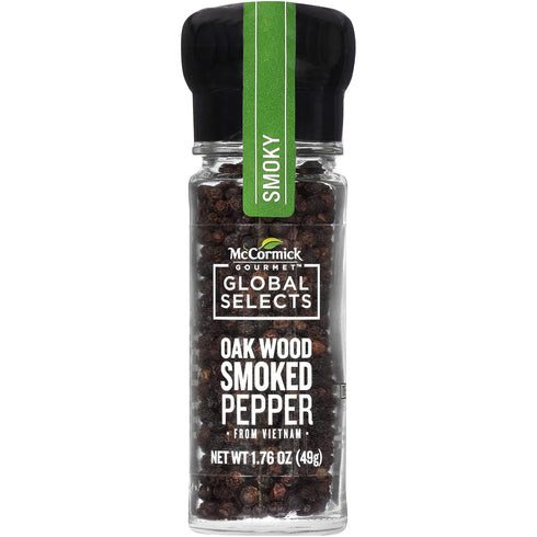 McCormick Gourmet Global Selects Oak Wood Smoked Pepper from Vietnam, 1.76 oz...