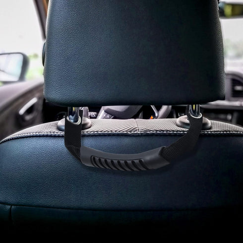 X AUTOHAUX 2pcs 12mm 0.47" Black Car Rear Seat Grab Back Headrest Handle Passenger Grip Handles with Hole for Jeep Wrangler 2007-2018...