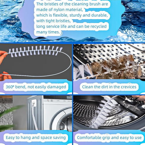2Pcs Washing Machine Cleaning Brush, Washing Machine Brush Washing Machine Cleaner Front Load Washer Cleaner Brush Load Washer Cleaner Drum Washin...