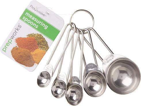 Prepworks by Progressive Stainless Steel Measuring Spoons - Set of 5,Silver...