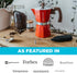 GROSCHE Milano Stovetop Espresso Maker Moka Pot 3 espresso Cup - 5oz, Red - Cuban Coffee Maker Stove top coffee maker Moka Italian espresso greca ...