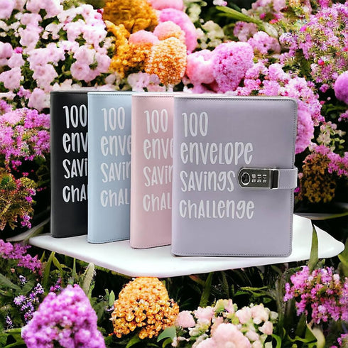 100 Envelopes Money Saving Challenge Book with Upgraded Combination Lock, Savings Challenges Book with Cash Envelopes That is Easy, Fun and Safe W...