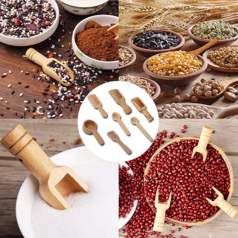 14 pcs Mini Wooden Spoons, CNYMANY 3”-4.3” Small Wooden Spoons Little Wooden Teaspoons for Bath Salt, Spices, Candy, Washing Powder, Sugar, Honey,...