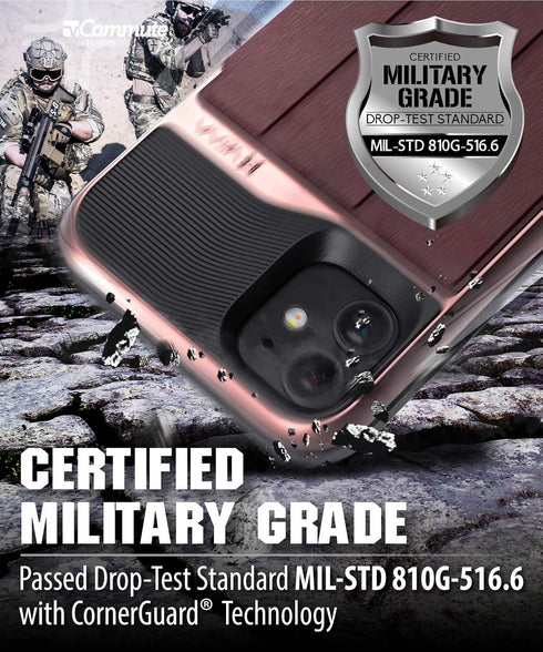 VENA vCommute Wallet Case Compatible with Apple iPhone 11 (6.1"-inch 2019), (Military Grade Drop Protection) Flip Leather Cover Card Slot Holder w...