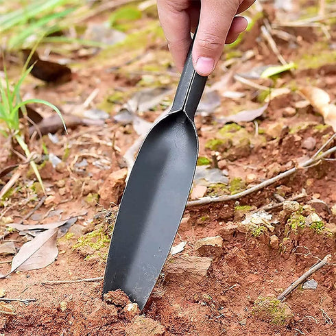 Willow Leaf-Shaped Garden Trowel Tool 12-inch Hand Shovel High-Carbon Steel Material One-Piece Forged Heavy Duty Manual Tool Potting Digging Trans...