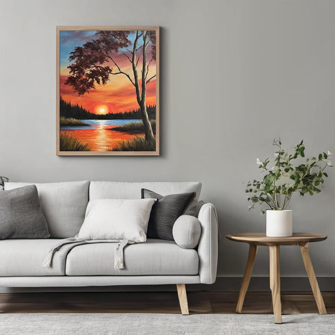 Posterizer 1 pcs- sunrise and sunset-landscape nature scene 5-Landscape & Nature Art-Floral Botanical Art- Decor for Home & Office- unframed wall ...