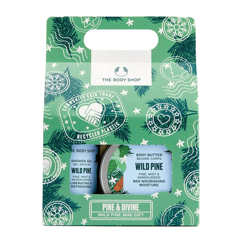 The Body Shop Pine & Divine Wild Pine Mini Gift Set – Invigorating Pine Scented Holiday Skincare Kit – Vegan – 3 Items...