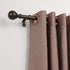 Kemmie 1" Classic Window Curtain Rod with Round Finials Simple Single Telescoping Drapery Rod, 36-72", Bronze...