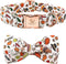 Elegant little tail Dog Collar with bow - Fall Dog Collar Bow Thanksgiving Turkey Bow Girl Boy Pet Collar Soft Dog Bowtie Collars for Large Dogs...