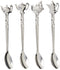 Silver 87625 Silver Plated Teapot Tea Spoon with Crystal (Pack of 4)...
