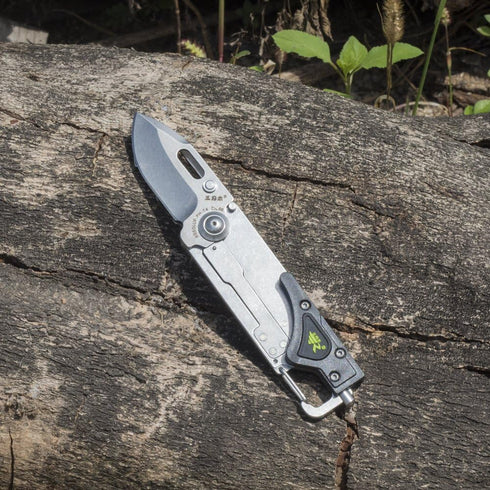 Sanrenmu 6050 LUF-PH-T4 Pocket EDC Folding Camping Knife Multi Toolkit Screwdriver Belt Cutting LED Bottle Opener Glass Breaker...