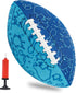 AMOR PRESENT Inflatable Waterproof Football, 9.3 Inch Practice Football with Special Grip Pattern Rubber Football for Kids Outdoor Games (Random C...