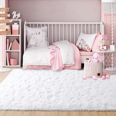 ISEAU Super Soft Fluffy Rugs Shag Area Rug for Bedroom Living Room Fuzzy Mat Plush Anti-Slip Carpets Bedside Mats for Boys Girls Teen Room Nursery...