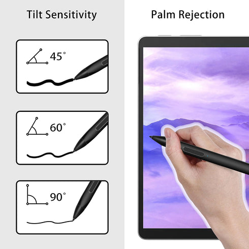 Stylus Pen for Microsoft Surface Pro - Windows Tablet Pencil with Plam Rejection & 4096 Pressure Level Compatible with Surface Pro 9/8/7/X/6/5/4/3...