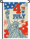 4th of July Garden Flag, 12x18 Inch Double Sided Patriotic Fourth of July Garden Flag for Independence Day Outdoor House Yard Decoration...