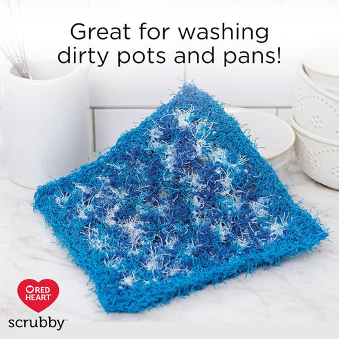 Red Heart Scrubby Waves Yarn - 3 Pack of 85g/3oz - Polyester - 4 Medium (Worsted) - 78 Yards - Knitting/Crochet...