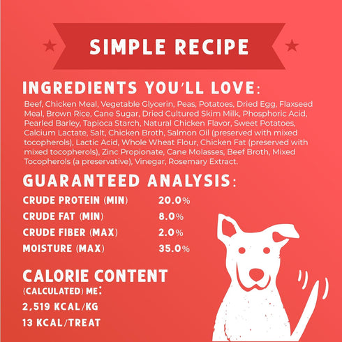 Cloud Star Wag More Bark Less Meat Cravers Soft Chews Dog Treats, Beef 5 oz. Bag...