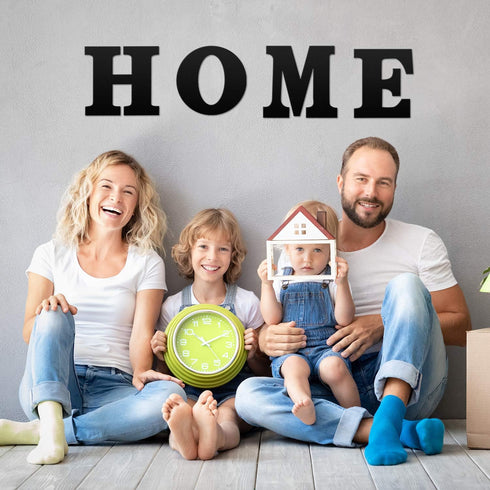 Jetec 4pc 12 Inch Farmhouse Wall Decor Home Sign Wall Decor Wooden Letters Hanging Large for Living Room, Farmhouse, Entryway Home Art(Black)...