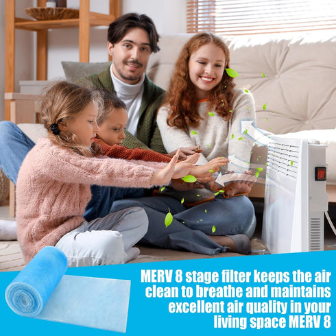 Merv 8 Reusable Air Vent Filter Cut to Fit Electrostatic Floor Vent Filter Washable Replacement Ac Filter Compatible with Most Air Conditioning Fu...