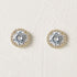 SWEETV Cubic Zirconia Stud Earrings, 8mm Round Cut, Rhinestone Hypoallergenic Earrings for Women & Girls...