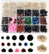 FEMBW 600PCS Safety Eyes and Noses with Washers for Stuffed Animal Amigurumi Doll Crochet, 6-14mm Black Glitter Plastic Eyes for Crafts Teddy Bear...