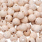 Kissitty 100Pcs 3/4" Diameter (20mm) Natural Unfinished Large Wood Beads Original Color Wooden Ball Spacer Loose Beads 18mm Thick for DIY Craft Je...