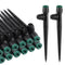 40Pcs Drip Irrigation Emitters Sprayers Fan Shape for 1/4" Tubing, Adjustable 360 Degree Water Flow Sprayers on 5.5" Arrow Stake for Garden Irriga...