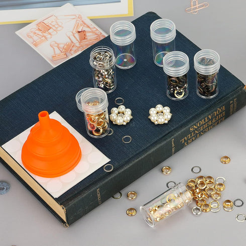 BigOtters Embroidery Diamond Storage Box, 30PCS Big Clear Plastic Bead Containers with Silicone Funnel for Jewelry Painting DIY Art Craft Rhinesto...