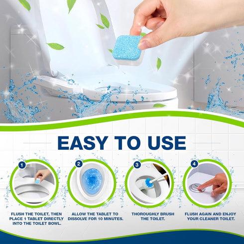 True Fresh Toilet bowl cleaner tablets 24 Pack, 1 year supply of cleaning and Deodorizing your toilet...