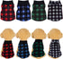 4 Pieces Buffalo Plaid Dog Sweaters with Leash Ring Soft Fleece Vest Dog Pullover Warm Jacket Pet Dog Clothes Winter Dog Outfits for Small Puppy C...