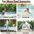 Pool Net, Pool Skimmer Net with Reinforced Frame, Large Capacity Pool Cleaning Net, Fine Mesh Pool Nets for Cleaning Leaves Pond Spa Inground Swim...