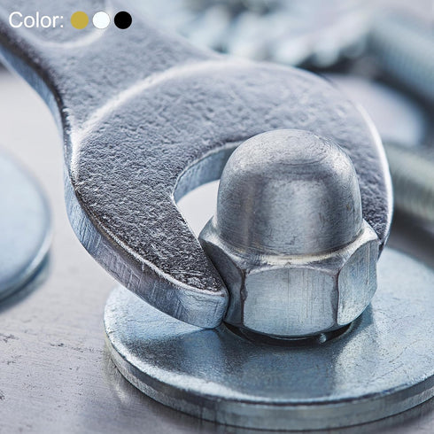 PATIKIL M4x0.7 Acorn Hex Bolt Covers, 40 Pcs Dome Head Carbon Steel Hexagon Decorative Cap Nuts for Home Repair, Industrial Equipment Fasteners, S...