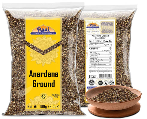 Rani Anardana (Pomegranate) Ground, Indian Spice 3.5oz (100g) ~ All Natural | No Color | Gluten Friendly | Vegan | NON-GMO | Kosher | No Salt or f...