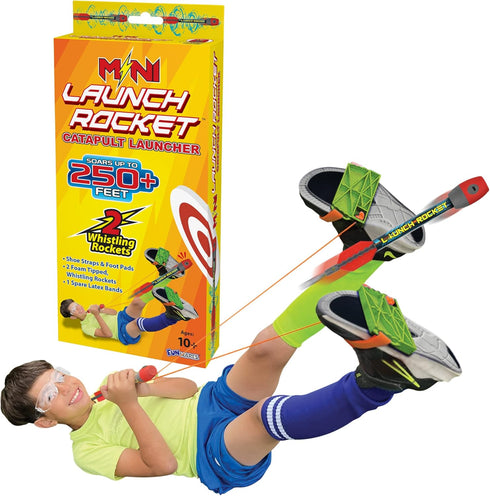 Funwares Launch Rocket for Kids, Soars and Whistles 250 FT, 2 Whistling Foam Rockets, 100% Kid Powered Fun Kids Outdoor Toy, Boys and Girls Age 8+...