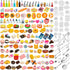 200Pcs Dollhouse Miniature Food Drinks Bottle Cooking Toys Kitchen Accessories Mini Play Fake Resin Pretend Game Party Tableware Bread Cake Ice Cr...