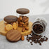 1 PC Small Glass Storage Jars with Airtight Lids, 10 fl oz (300ml) coffee container with Wooden Lid, Glass Pantry Canister for Beans, Rice, Sugar ...