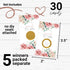 Paper Clever Party Charming Floral Bridal Shower Games - 30 Pack - Pink Scratch Off Raffle Cards - Fun Wedding Activities, Lottery Tickets & Door ...