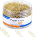 Paper Clips, 500 PCS Paper Clips Assorted Sizes, Gold Paper Clip, Small, Medium and Large Paper Clips...