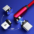 540° Rotating Magnetic Charging Cable (Red 4-Pack 3/3/6/6ft) 3 in 1 USB C Magnetic Phone Charger Cable 2.4A Fast Charge Cord for iPhone Samsung Mo...