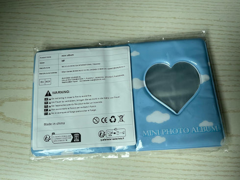 3 Inch Mini Photo Album for Fujifilm Instax Camera, Kpop Photocard Binder, Love Heart Hollow Photocard Holder Book, Business Card Book Holder, Pho...