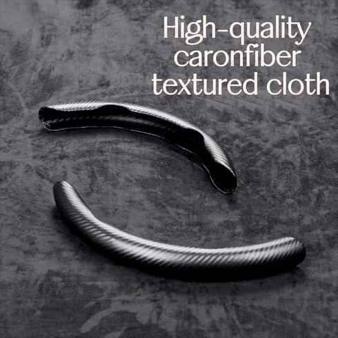 Generic Car Steering Wheel Cover Matte Carbon Fiber 2-3pcs, Steering Wheel Wrap Set Non-Slip Protector Interior Decoration 14.5"" to 16"" Steering...