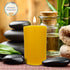 100% Pure Beeswax Candle - Medium Pillar Candle - 60 Hour Burn Time - 3x4 Inch - Alternative Imagination...