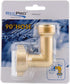 RecPro RV 90 Degree Hose Elbow with Mesh Strainer | Solid Brass Garden Hose Elbow Adapter for RV Water Hose | City Water Inlet Elbow Fitting | Pre...