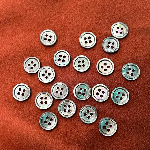 20 Pieces Genuine Grey Smoke Mother of Pearl Buttons for Women Men Shirts Dresses Polo DIY Sewing Craft (10MM)...