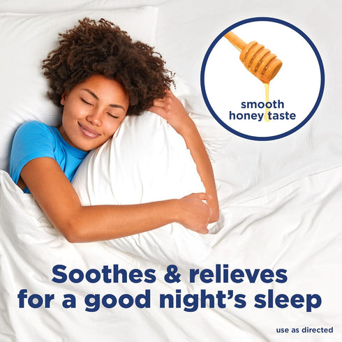 Amazon Basic Care Nighttime Honey Flavor Severe Cold and Flu Relief, Liquid Medicine, 12 fl oz (Pack of 1)...