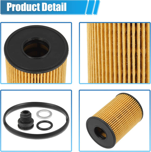 X AUTOHAUX 4 Pcs Engine Oil Filter Replacement 26350-2S000 Oil Fuel Filter for Hyundai Elantra Limited SE SEL 2.0L L4 - Gas 2021 2022...