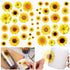 72 Piece Summer Wall Decals - Removable Sunflower Stickers, 3D Peel & Stick Decals for Cars, Crafts, Baby, Bathroom, Kids & Living Room Decor...