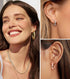 wowshow Gold Hoop Earrings for Women Chunky Hoops 14K Gold Plated Thick Hollow Tube Lightweight Earrings for Mother's Day Birthday Gifts 20/25/30/...
