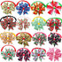 32pcs Summer Dog Collar Bow Ties, Bulk Adjustable 16pcs Small Dog Bow Ties and 16pcs Dog Neck Ties, Hawaii Fruit Dog Collar Bowties for Small Medi...