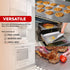 Oven Liners for Bottom of Oven Silver (2-Pack) Bundled with Oven Rack Shields (2-Pack) - Large Oven Mat for Bottom of Oven (17"x 25") and 14" Sili...